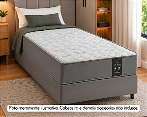 Conjunto Box Solteirão (Colchão Wing Americanflex + Base Box)