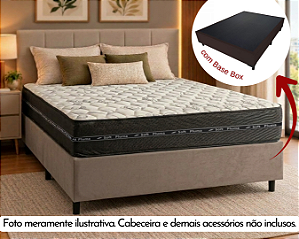 Conjunto Box Casal (Colchão Prime Pocket Soft Pluma + Base Box)