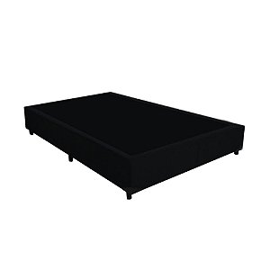 Cama Box Casal AColchoes Suede Preto 40x138x188