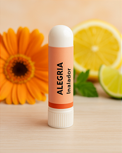 Inalador Aromático-Alegria (Bergamota,Laranja Doce e capim limão )