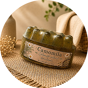 Sabonete fitoterápico - artesanal Camomila 130g ( Suave e Calmante )