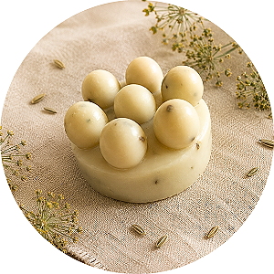 Mini Sabonete Artesanal Botânico de Erva Doce - Leveza e Tranquilidade 45g