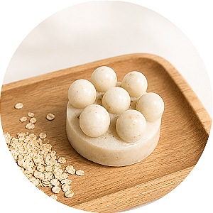 1 Unidade - Mini sabonetinho massageador botânico de Aveia 45g