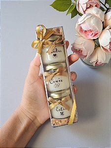 Trio Velas Aromáticas "Cuidar, Ouvir, Estar"