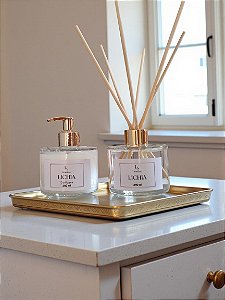 Kit Aromatizador de Ambientes e Sabonete Líquido Lichia.