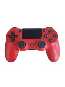 CONTROLE SONY PS4 SEM FIO DUALSHOCK - VERMELHO MAGMA - USADO
