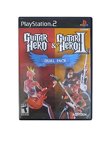 GUITAR HERO & GUITAR HERO II - DUAL PACK - USADO - PS2