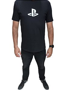CAMISETA SÍMBOLO PLAYSTATION - PRETA (M)
