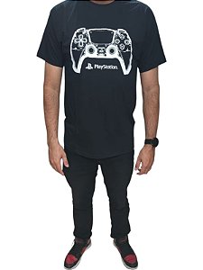 CAMISETA CONTROLE DUALSHOCK 4 - PRETA