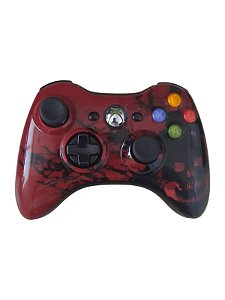 CONTROLE SEM FIO XBOX 360 - EDITION: GEARS OF WAR 3 (C/ DETALHES) - USADO