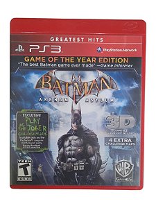 GREATEST HITS - BATMAN ARKHAM ASYLUM - USADO - PS3