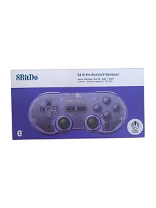 CONTROLE 8BITDO CRYSTAL PURPLE - NOVO