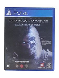 SOMBRAS DE MORDOR - GAME OF THE YEAR EDITION - C/ DETALHES - USADO - PS4