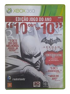 EDIÇÃO JOGO DO ANO: BATMAN ARKHAM CITY - DVD DUPLO - USADO - XBOX 360