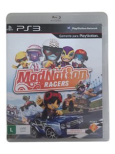 MODNATION RACERS - CAPA E MANUAL EM PT/ JOGO EM INGLÊS - USADO - PS3
