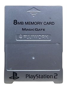 MEMORY CARD 8MB FUJIWORK - PRATA - USADO - PLAYSTATION 2