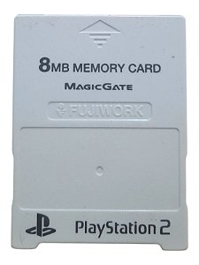 MEMORY CARD 8MB FUJIWORK - BRANCO - USADO - PLAYSTATION 2
