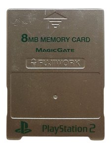 MEMORY CARD 8MB FUJIWORK - DOURADO - USADO - PLAYSTATION 2