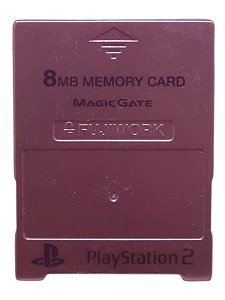 MEMORY CARD 8MB FUJIWORK - ROSA - USADO - PLAYSTATION 2