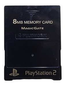 MEMORY CARD 8MB FUJIWORK - PRETO - USADO -  PLAYSTATION 2