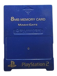 MEMORY CARD 8MB FUJIWORK - AZUL - USADO - PLAYSTATION 2