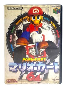 MARIO KART 64 - C/ ESTOJO  - JAPAN REGION - USADO - NINTENDO 64