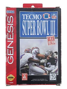 TECMO SUPER BOWL III FINAL EDITION - USADO - SEGA GENESIS