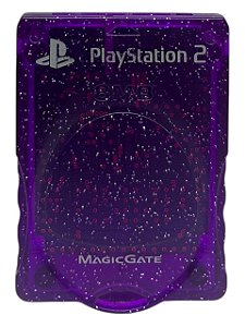 MEMORY CARD ROXO TRANSPARENTE - USADO - PLAYSTATION 2