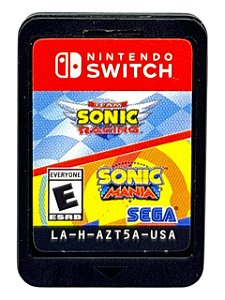 SONIC MANIA + TEAM SONIC RACING DOUBLE PACK - APENAS MÍDIA - USADO - SWITCH