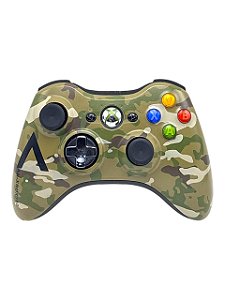 CONTROLE SEM FIO XBOX 360 - CAMUFLADO - USADO
