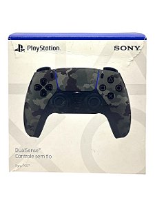 CONTROLE SEM FIO DUALSENSE - GRAY CAMOUFLAGE - USADO - PS5