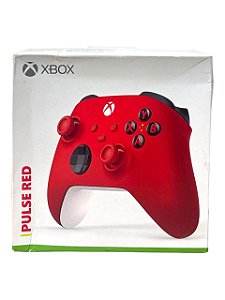 CONTROLE SEM FIO MICROSOFT XBOX SERIES S/ X/ ONE E PC (PULSE RED) - USADO