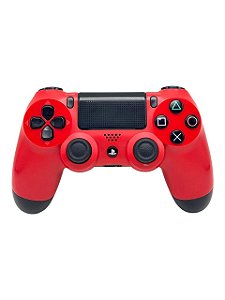 CONTROLE SONY PS4 SEM FIO DUALSHOCK - VERMELHO MAGMA - USADO
