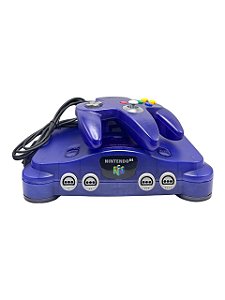 CONSOLE NINTENDO 64 EDIÇÃO: UVA - C/ DETALHES/ CABO AV PARALELO - USADO