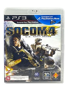 SOCOM 4 U.S. NAVY SEALS - C/ MANUAL - USADO - PS3