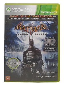 GAME OF THE YEAR EDITION - BATMAN ARKHAM ASYLUM - C/ DETALHES - USADO - XBOX 360