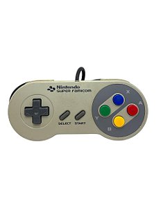 CONTROLE SUPER FAMICOM - AMARELADO - C/ DETALHES - USADO