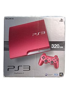 CONSOLE PLAYSTATION 3 SLIM DE 320GB - EDIÇÃO SCARLET RED - USADO