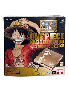 CONSOLE PLAYSTATION 3 SLIM ONE PIECE GOLD EDITION - JP(320 GB)  - USADO