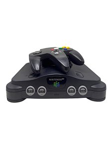 CONSOLE NINTENDO 64 + SLOT P/ CARTUCHO - CABO AV PARALELO - USADO