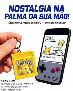 CHAVEIRO POKEMON YELLOW - NFC - IMPRESSÃO 3D