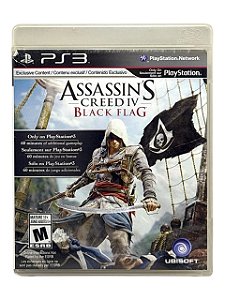 ASSASSINS CREED IV BLACK FLAG - C/ DETALHES - USADO - PS3