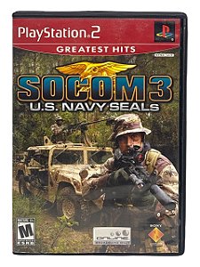 GREATEST HITS: SOCOM 3 U.S. NAVY SEALS - C/ DETALHES - USADO - PS2