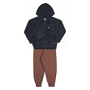 Conjunto Infantil Jaqueta Fleece Bordado e Calça  TJoy 11163