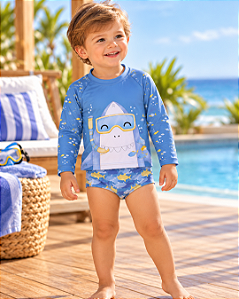 Conjunto Infantil Linha Praia Blusa e Sunga Lebhua 15303
