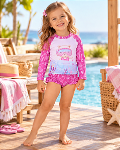 Conjunto Infantil Feminino Linha Praia UV50 Lebhua 15297