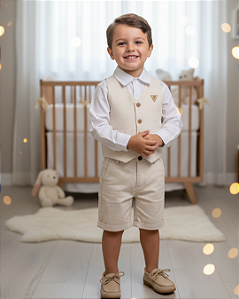 Conjunto Infantil Masculino Cerimônia, 3 peças Paraiso 17084