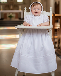 Mandrião Bebê Feminino Cambraia e bordado Paraiso 13951