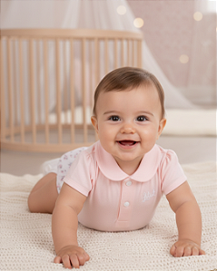 Conjunto Bebê Feminino Curto Body e Shorts Letut 16596