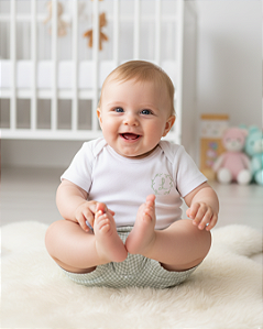 Conjunto Bebê Masculino Curto Body e Shorts Letut 16650